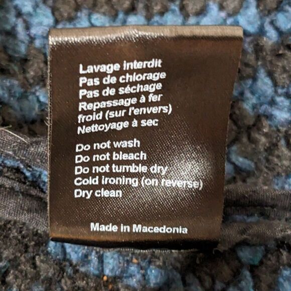 ba&sh Geometric Long Sleeve Wool Open Front Long Cardigan Cape Sweater Size 3 - Picture 10 of 10